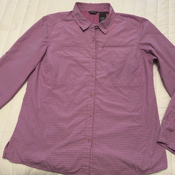 Eddie Bauer Women's Adventurer Field Shirt Long Sleeve Sz L - Picture 7 of 13